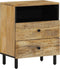 vidaXL - Nachtkastje - 50x33x60 - cm - massief - mangohout
