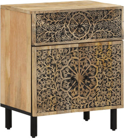 vidaXL - Nachtkastje - 50x33x60 - cm - massief - mangohout
