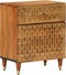vidaXL - Nachtkastje - 50x33x60 - cm - massief - mangohout