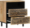 vidaXL - Nachtkastje - 50x33x60 - cm - massief - mangohout