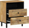 vidaXL - Nachtkastje - 50x33x60 - cm - massief - mangohout
