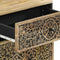 vidaXL - Nachtkastje - 50x33x60 - cm - massief - mangohout