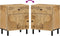 vidaXL - Nachtkastje - 50x33x60 - cm - massief - mangohout