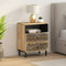 vidaXL - Nachtkastje - 50x33x60 - cm - massief - mangohout