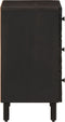 vidaXL - Nachtkastje - 50x33x60 - cm - massief - mangohout - zwart