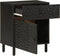 vidaXL - Nachtkastje - 50x33x60 - cm - massief - mangohout - zwart