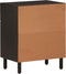 vidaXL - Nachtkastje - 50x33x60 - cm - massief - mangohout - zwart