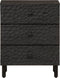 vidaXL - Nachtkastje - 50x33x60 - cm - massief - mangohout - zwart