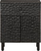 vidaXL - Nachtkastje - 50x33x60 - cm - massief - mangohout - zwart