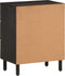 vidaXL - Nachtkastje - 50x33x60 - cm - massief - mangohout - zwart