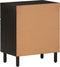 vidaXL - Nachtkastje - 50x33x60 - cm - massief - mangohout - zwart