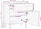 vidaXL - Nachtkastje - 50x33x60 - cm - massief - ruw - mangohout - zwart