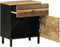 vidaXL - Nachtkastje - 50x33x60 - cm - massief - ruw - mangohout - zwart
