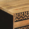 vidaXL - Nachtkastje - 50x33x60 - cm - massief - ruw - mangohout - zwart