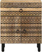 vidaXL - Nachtkastje - 50x33x60 - cm - massief - ruw - mangohout - zwart
