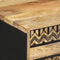 vidaXL - Nachtkastje - 50x33x60 - cm - massief - ruw - mangohout - zwart