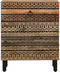 vidaXL - Nachtkastje - 50x33x60 - cm - massief - ruw - mangohout - zwart