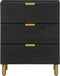 vidaXL - Nachtkastje - 50x33x62 - cm - bewerkt - hout - zwart