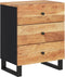 vidaXL - Nachtkastje - 50x33x62 - cm - massief - acaciahout - en - bewerkt - hout