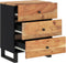 vidaXL - Nachtkastje - 50x33x62 - cm - massief - acaciahout - en - bewerkt - hout