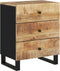 vidaXL - Nachtkastje - 50x33x62 - cm - massief - mangohout - en - bewerkt - hout