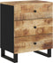 vidaXL - Nachtkastje - 50x33x62 - cm - massief - mangohout - en - bewerkt - hout