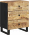 vidaXL - Nachtkastje - 50x33x62 - cm - massief - mangohout - en - bewerkt - hout