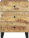 vidaXL - Nachtkastje - 50x33x62 - cm - massief - mangohout - en - bewerkt - hout