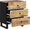 vidaXL - Nachtkastje - 50x33x62 - cm - massief - mangohout - en - bewerkt - hout