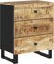 vidaXL - Nachtkastje - 50x33x62 - cm - massief - mangohout - en - bewerkt - hout