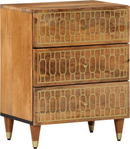 vidaXL - Nachtkastje - 50x33x62 - cm - massief - mangohout