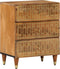 vidaXL - Nachtkastje - 50x33x62 - cm - massief - mangohout