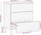 vidaXL - Nachtkastje - 50x33x62 - cm - massief - ruw - mangohout - zwart