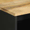 vidaXL - Nachtkastje - 50x33x62 - cm - massief - ruw - mangohout - zwart