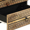 vidaXL - Nachtkastje - 50x33x62 - cm - massief - ruw - mangohout - zwart