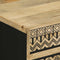 vidaXL - Nachtkastje - 50x33x62 - cm - massief - ruw - mangohout - zwart