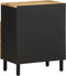 vidaXL - Nachtkastje - 50x33x62 - cm - massief - ruw - mangohout - zwart