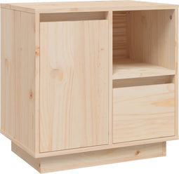 vidaXL - Nachtkastje - 50x34x50 - cm - massief - grenenhout