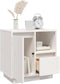 vidaXL - Nachtkastje - 50x34x50 - cm - massief - grenenhout - wit