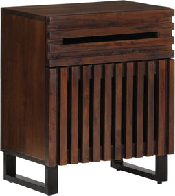 vidaXL - Nachtkastje - 50x34x60 - cm - massief - mangohout - bruin