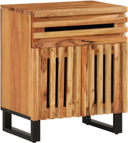 vidaXL - Nachtkastje - 50x34x60 - cm - massief - mangohout - bruin