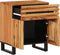 vidaXL - Nachtkastje - 50x34x60 - cm - massief - mangohout - bruin