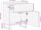 vidaXL - Nachtkastje - 50x34x60 - cm - massief - mangohout - wit