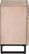 vidaXL - Nachtkastje - 50x34x60 - cm - massief - mangohout - wit