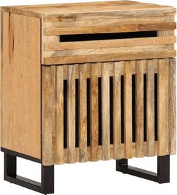 vidaXL - Nachtkastje - 50x34x60 - cm - massief - ruw - mangohout