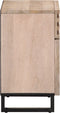 vidaXL - Nachtkastje - 50x34x60 - cm - massief - ruw - mangohout