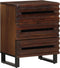 vidaXL - Nachtkastje - 50x34x62 - cm - massief - mangohout - bruin