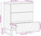 vidaXL - Nachtkastje - 50x34x62 - cm - massief - mangohout - bruin