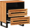 vidaXL - Nachtkastje - 50x34x62 - cm - massief - mangohout - bruin