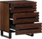 vidaXL - Nachtkastje - 50x34x62 - cm - massief - mangohout - bruin